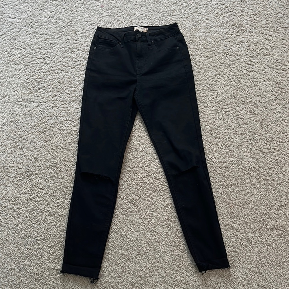 High rise skinny black jeans in size 26!